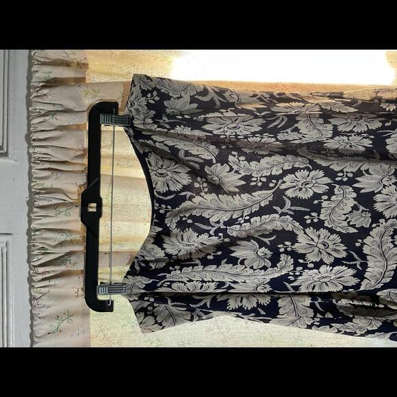 Lauren Ralph Lauren Silk Midi Floral Skirt 18 W - Picture 5 of 9